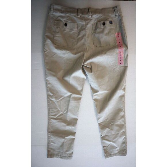 GAP Women's Sz 6 Tan Stretch Twill Relaxed Girlfriend Khaki Pants with Washwell - Picture 2 of 9